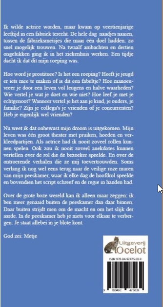 Achterzijde boek Metje Blaak